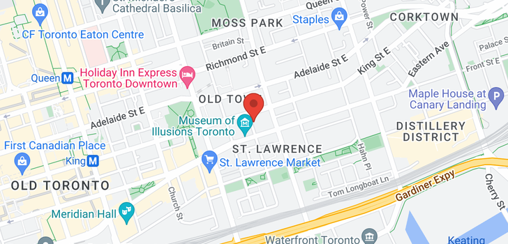 map of 602 -  159 FREDERICK Street